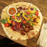 Moroccan flatbread at Sky Blue Cafe in Bath