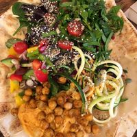 Moroccan flatbread at Sky Blue Cafe in Bath