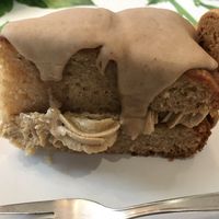 Ultimate ginger cake - just wow! Dough not to sweet, the cream and frosting provided the right sweetness for the cake. At the same time the ginger made it spicy. Great combination at Sky Blue Cafe in Bath