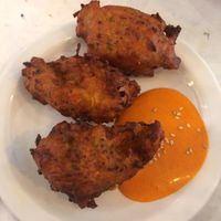 Tofu and kimchi fritters  at Suncraft in Bristol