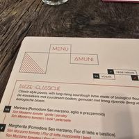 Vegan labelled on menu at Amuni in Bruges