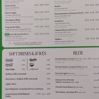 Menu as of February 2025 at Milano - Clarion Quay in Dublin