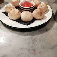 Dough balls with a marinara dip at Milano - Grand Canal Harbour in Dublin