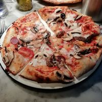Pizzas with vegan cheese and a range of vegetable toppings at Milano - Grand Canal Harbour in Dublin