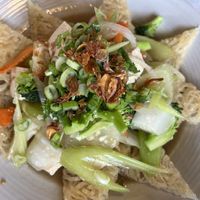 Crispy rice house special (order without egg as pictured here, makes rice noodles extra crispy)  at Asian Gourmet in Melbourne