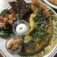 Vegan omelette   at Petról in Copenhagen