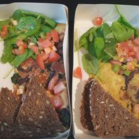 Vegan omelettes at Petról in Copenhagen