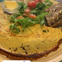 Vegan omelette  at Petról in Copenhagen