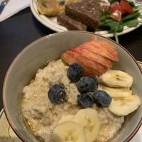 Oatmeal bowl  at Petról in Copenhagen