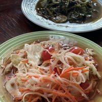 Ssomtam & Morning glory  at Ssong Thai in Seoul