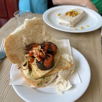 vegan gourmet bap & vegan burrito  at Spitfire Espresso in Glasgow