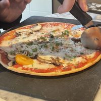 Vegan GF prosciutto di bosco  at Pizza Express in Ely