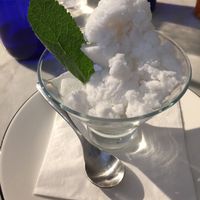 Coconut sorbet at Pizza Express in Ely