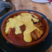Vegan bravas at The Alb in Shrewsbury