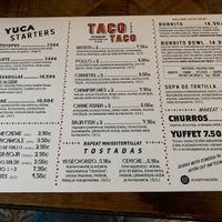 Menu. at Yuca in Rovaniemi