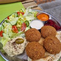 Falafel plate at Kaş Gurme Falafel in Kas