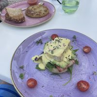 Vegan Bennie and tortilla 😍🥰 at Creme Cafe in Lanzarote