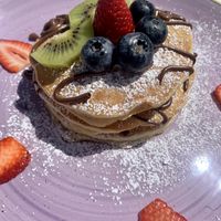 Vegan Pancake with vegan Nutella   at Creme Cafe in Lanzarote