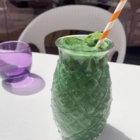 Green Smoothie with Spirulina   at Creme Cafe in Lanzarote