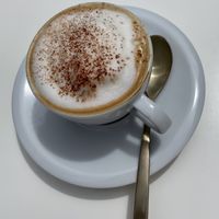 Cappuccino with Soymilk  at Creme Cafe in Lanzarote