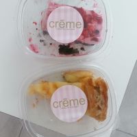 Strawberry/chocolate cake and apple pie at Creme Cafe in Lanzarote