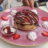 Pancakes con Nutella at Creme Cafe in Lanzarote