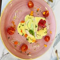 Vegan bennie  at Creme Cafe in Lanzarote