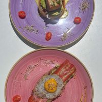 This vegan brunch was delicious! The vegan toast with fake egg and bacon was something really tasty! Also the pancakes with vegan Nutella and fresh fruits were so goooood!   at Creme Cafe in Lanzarote