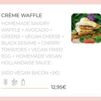 Créme Waffle Description   at Creme Cafe in Lanzarote