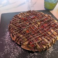 Vegane Waffel mit Früchten at Creme Cafe in Lanzarote