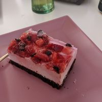Berry cheesecake style at Creme Cafe in Lanzarote
