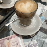 oat latte at Singl-end - Merchant City in Glasgow