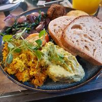 English vegan breakfast at Singl-end - Merchant City in Glasgow