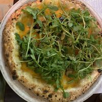 Yellow sun dried tomato, aubergine and rocket.   at Paesano Pizza - West End in Glasgow