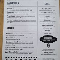 Nineveh Assyrian Menu at Nineveh Assyrian - Food Truck in Olympia