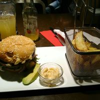 Vegan burger at OSL - Peppes Pizza in Gardermoen