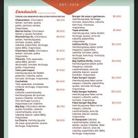 Menú  at Vegan Dealer in Santiago