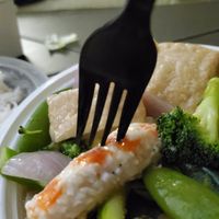 Vegan seafood at Ye's Asian Vegan Kitchen in Hilliard