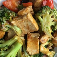 Broccoli soy ginger sauce with tofu at Ye's Asian Vegan Kitchen in Hilliard