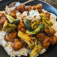 General Tso's with soy protein. at Ye's Asian Vegan Kitchen in Hilliard