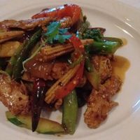 Szechuan Peppercorn  with soy protein at Ye's Asian Vegan Kitchen in Hilliard
