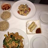 Cashew Nut, Sweet and Sour, and Spring Rolls at Ye's Asian Vegan Kitchen in Hilliard