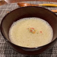 Corn soup at Saido in Tokyo