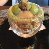 Strawberry sorbet at Saido in Tokyo