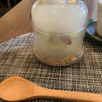 Little salad with SMOKE!! Part of lunch set at Saido in Tokyo