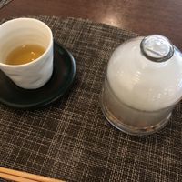 Entree of soup and salad at Saido in Tokyo