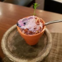 Vegan blueberry cheesecake at Saido in Tokyo