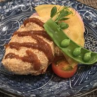 Wonderful croquette. ^^ at Saido in Tokyo