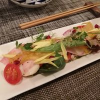 Smoked cheese salad at Saido in Tokyo