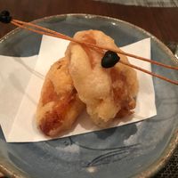 Kaki tempura at Saido in Tokyo